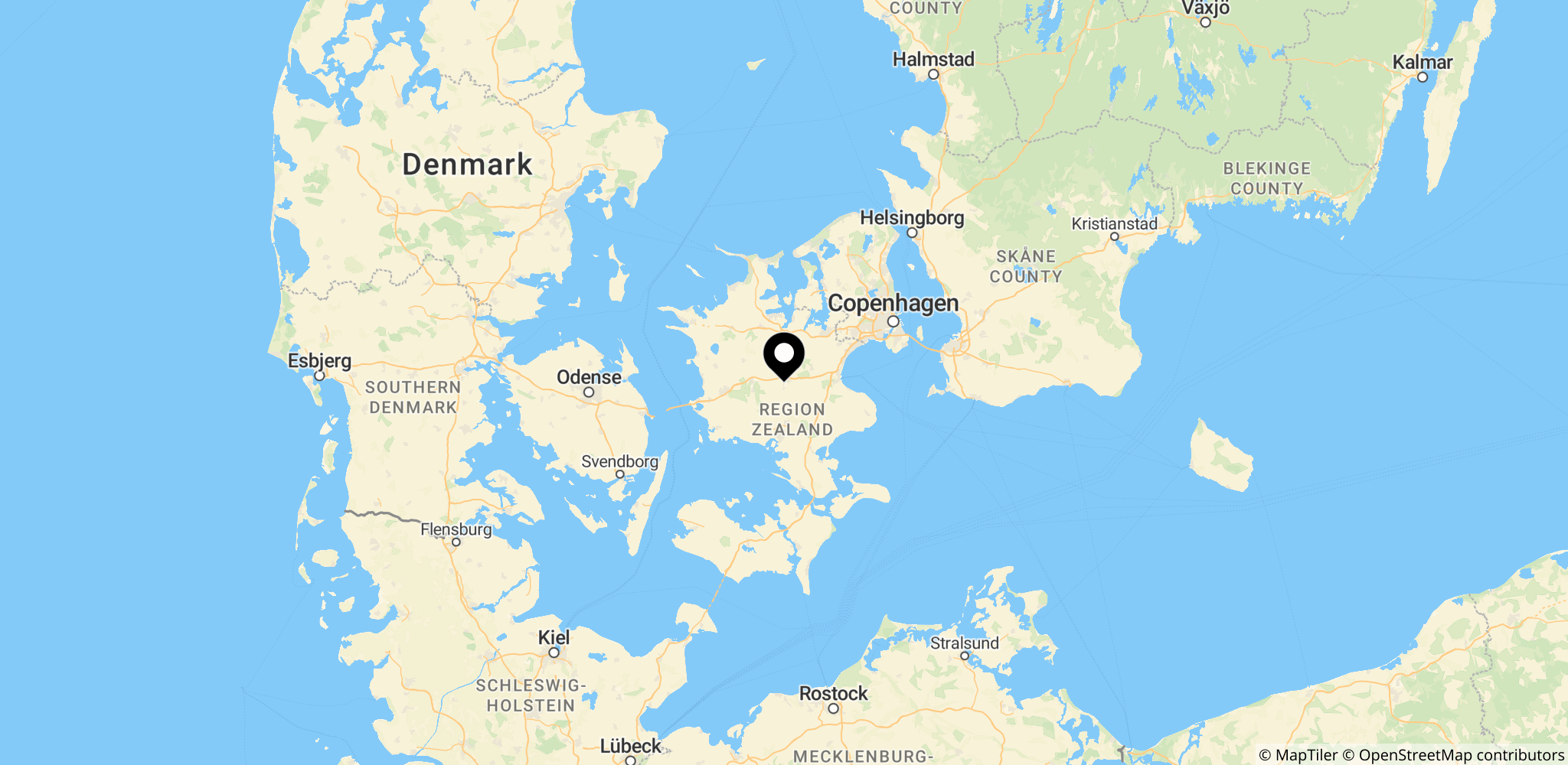 Ringsted Station i Østdanmark, beliggende langs strækningen der blev ramt af køreledningsnedbruddet mellem Ringsted og Køge Nord