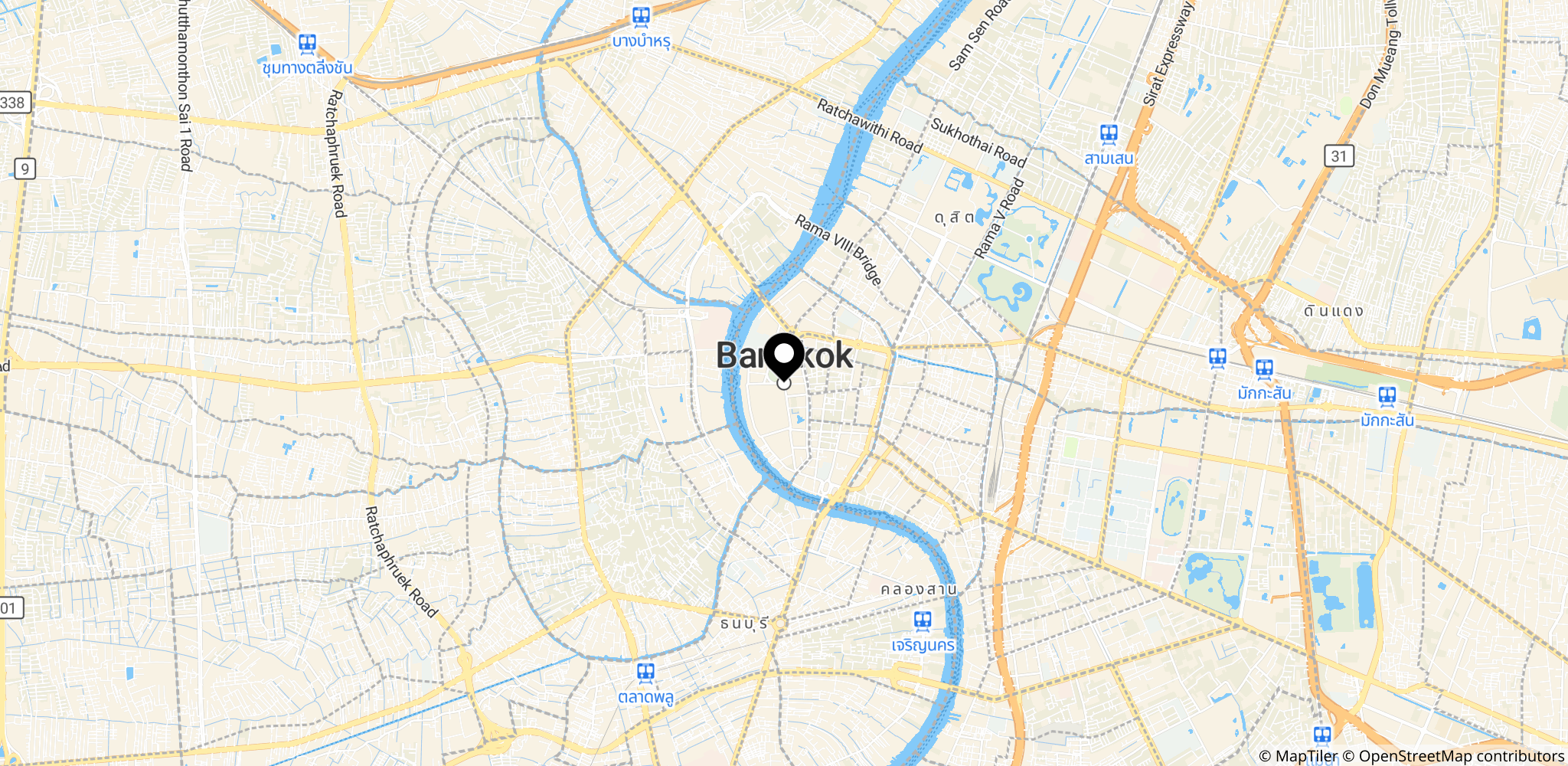 Bangkok i Thailand, centrum for Thaksin-æraens politiske netværk og elite