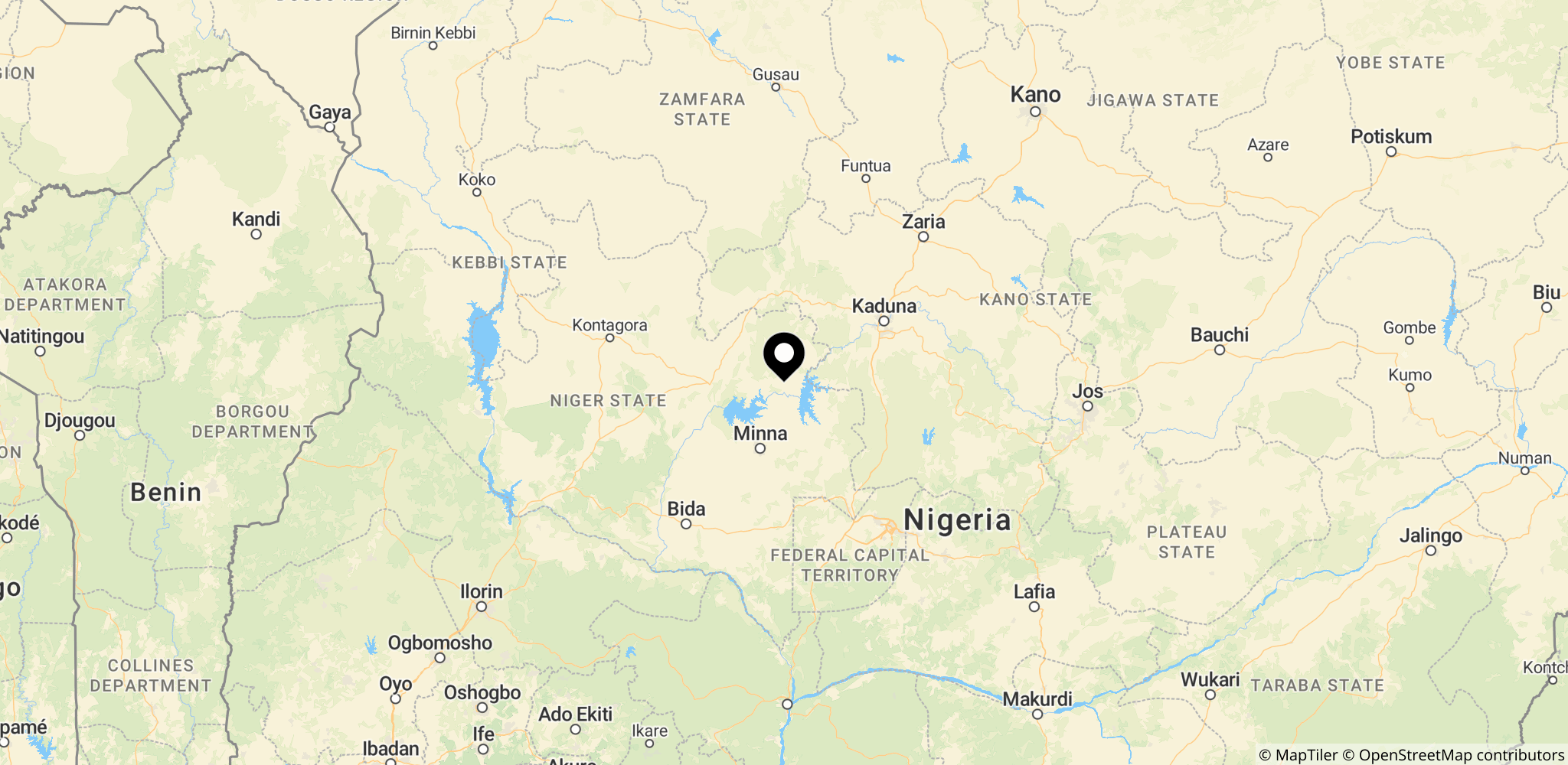 Shiroro-distriktet i Niger State i Nigeria, område hvor militæret afviser civile tab.