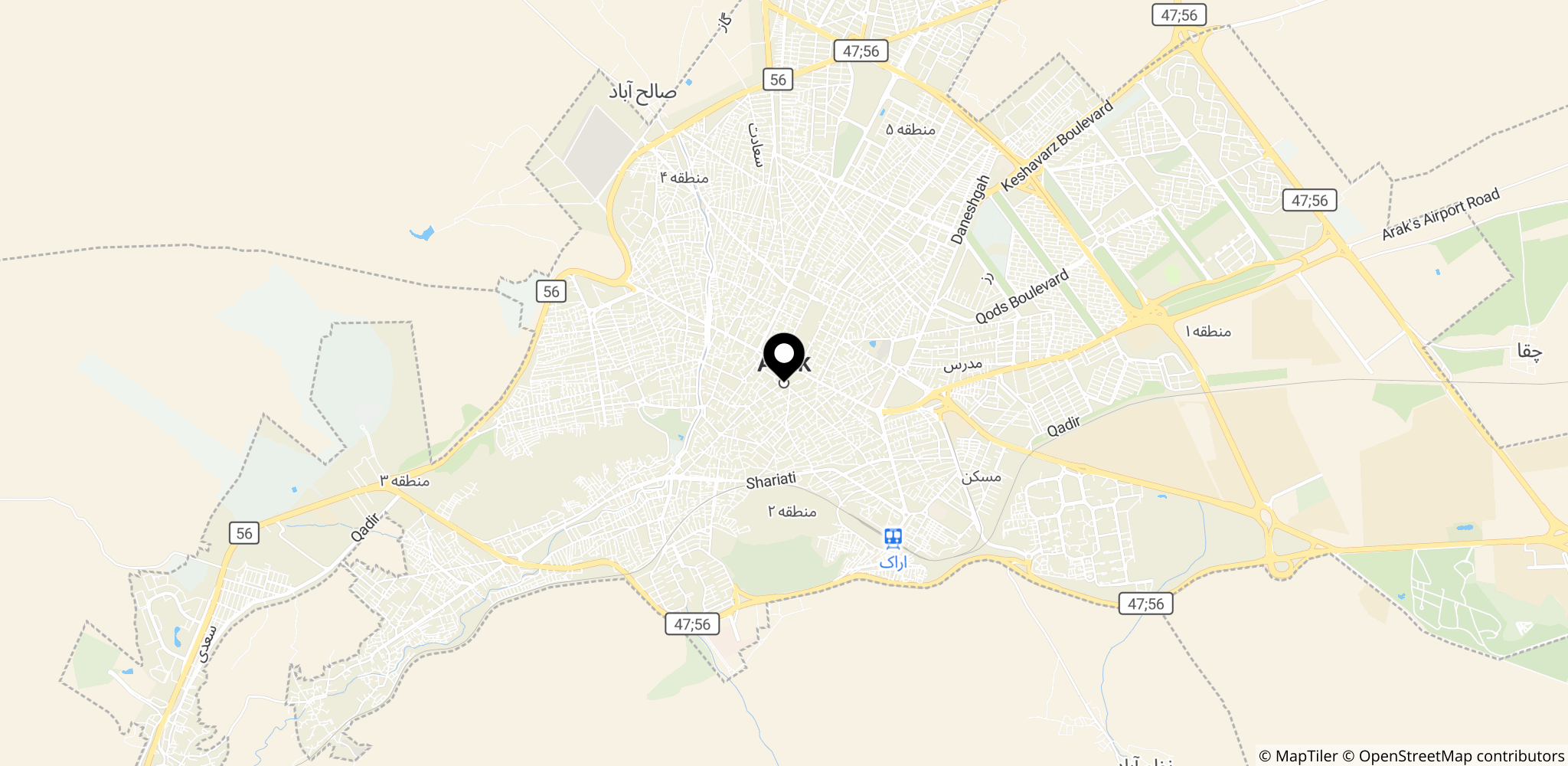 Arak i Markazi-provinsen, Iran – sted for et af de hemmelige anlæg der blev afsløret i 2002