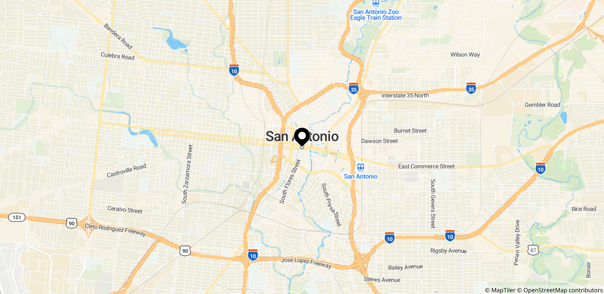 San Antonio, Texas, USA – stedet for hændelsen den 20. april, der udløste Waymo-tilbagekaldelsen