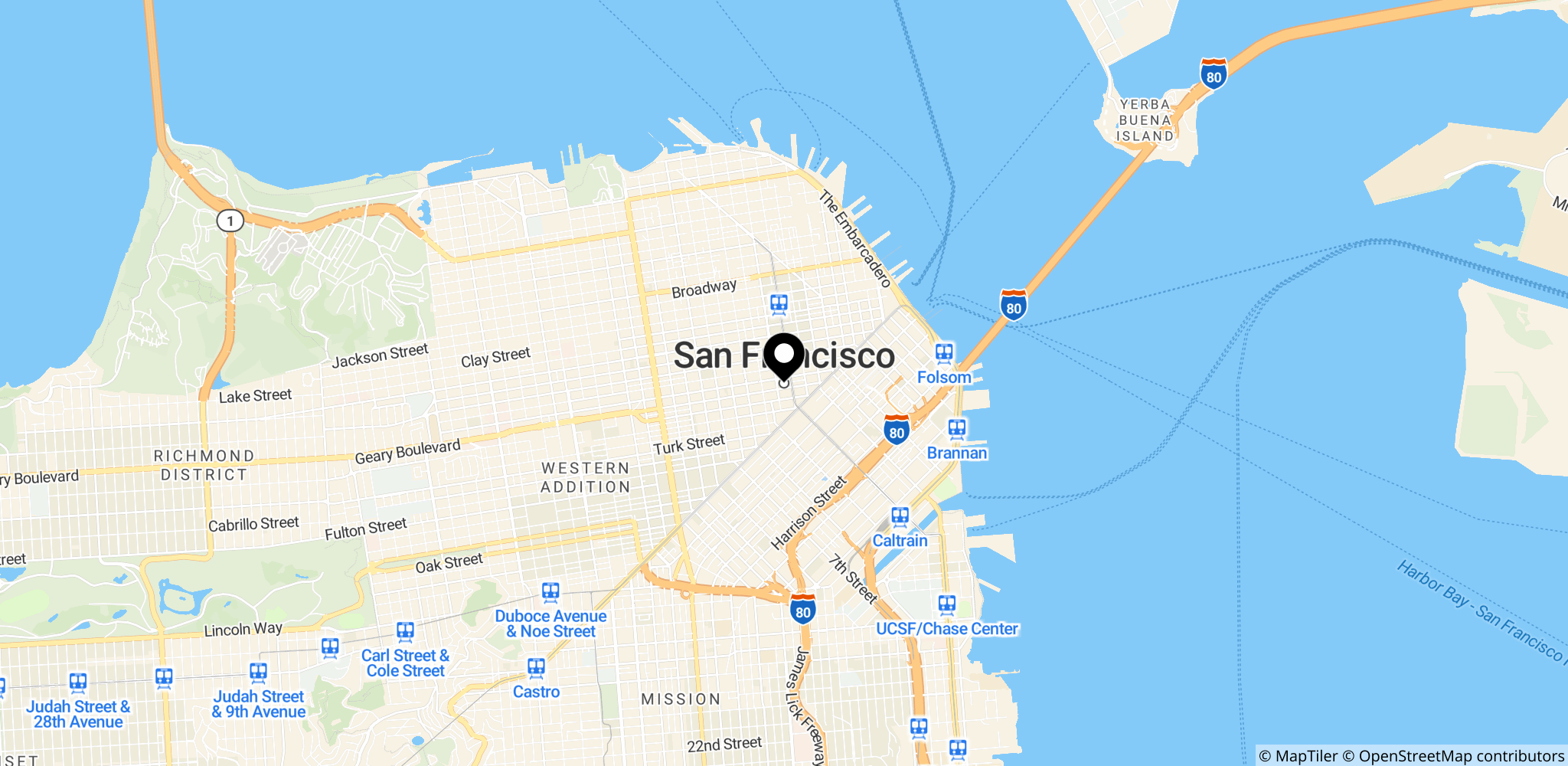 San Francisco, Californien, USA – stedet for Cruise-ulykken i 2023 nævnt i artiklen