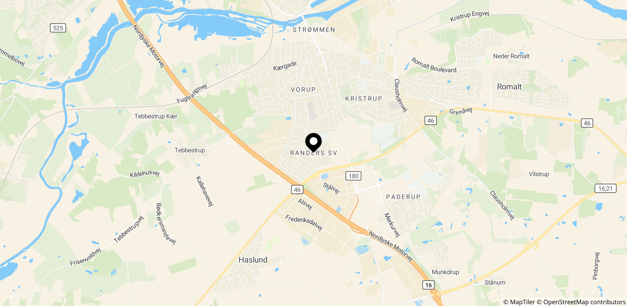 Randers, Danmark – placering i forhold til fjernvarmesagen