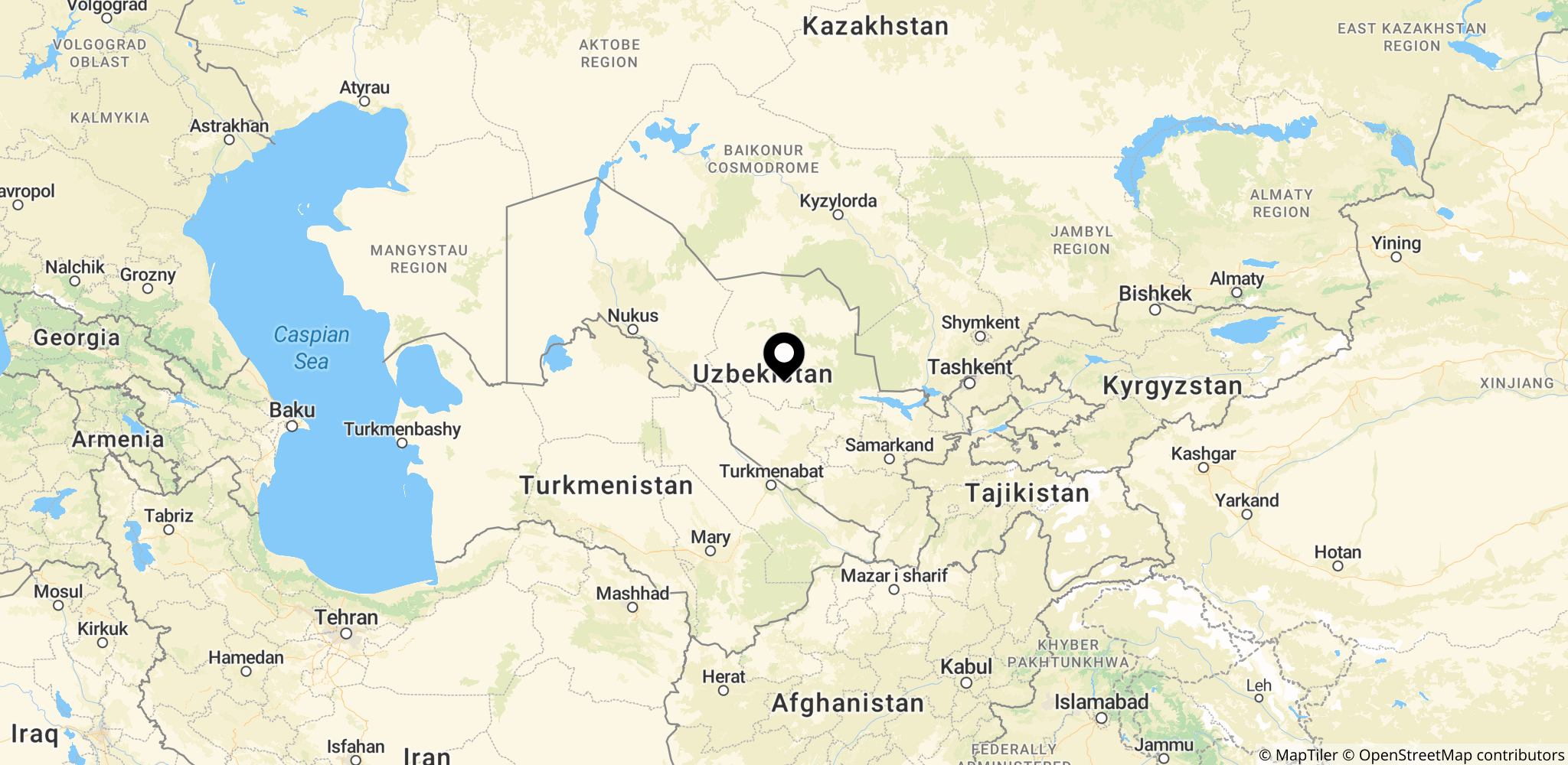 Uzbekistan, Rozas hjemland