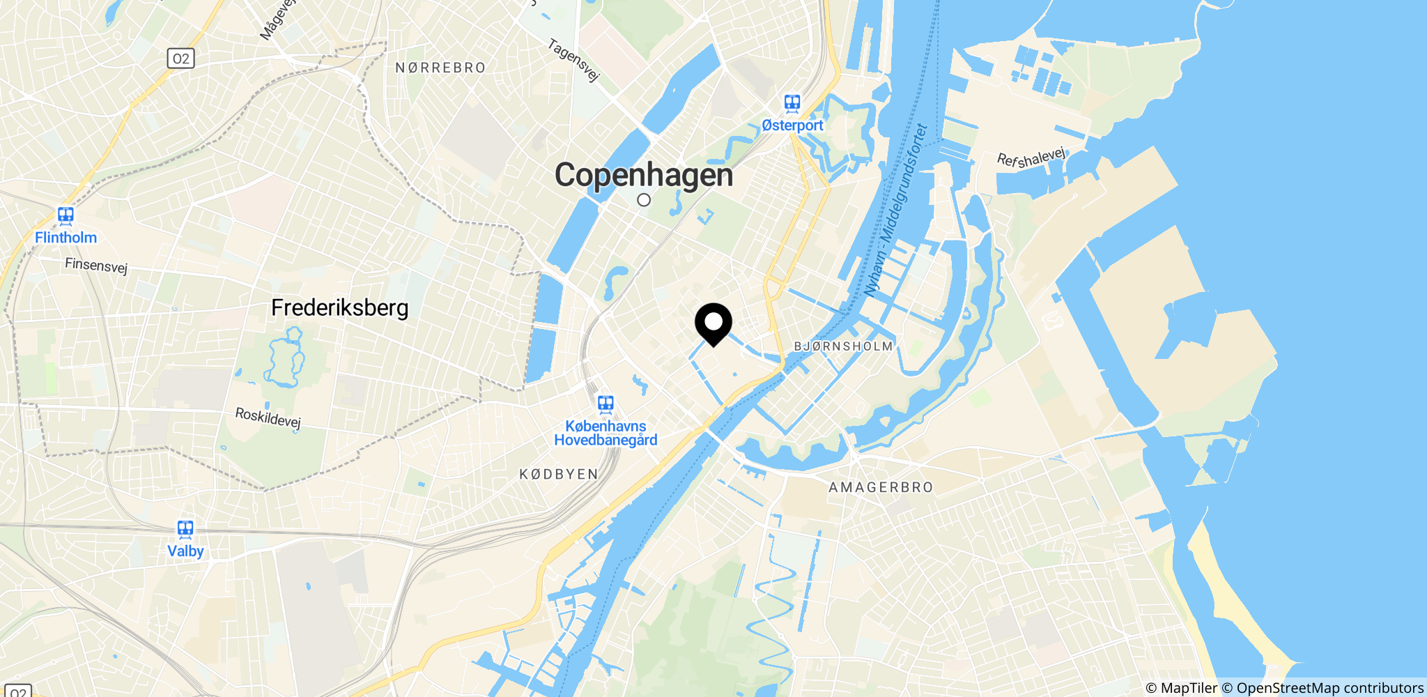 Området omkring Højesteret i København, hvor dommen blev afsagt