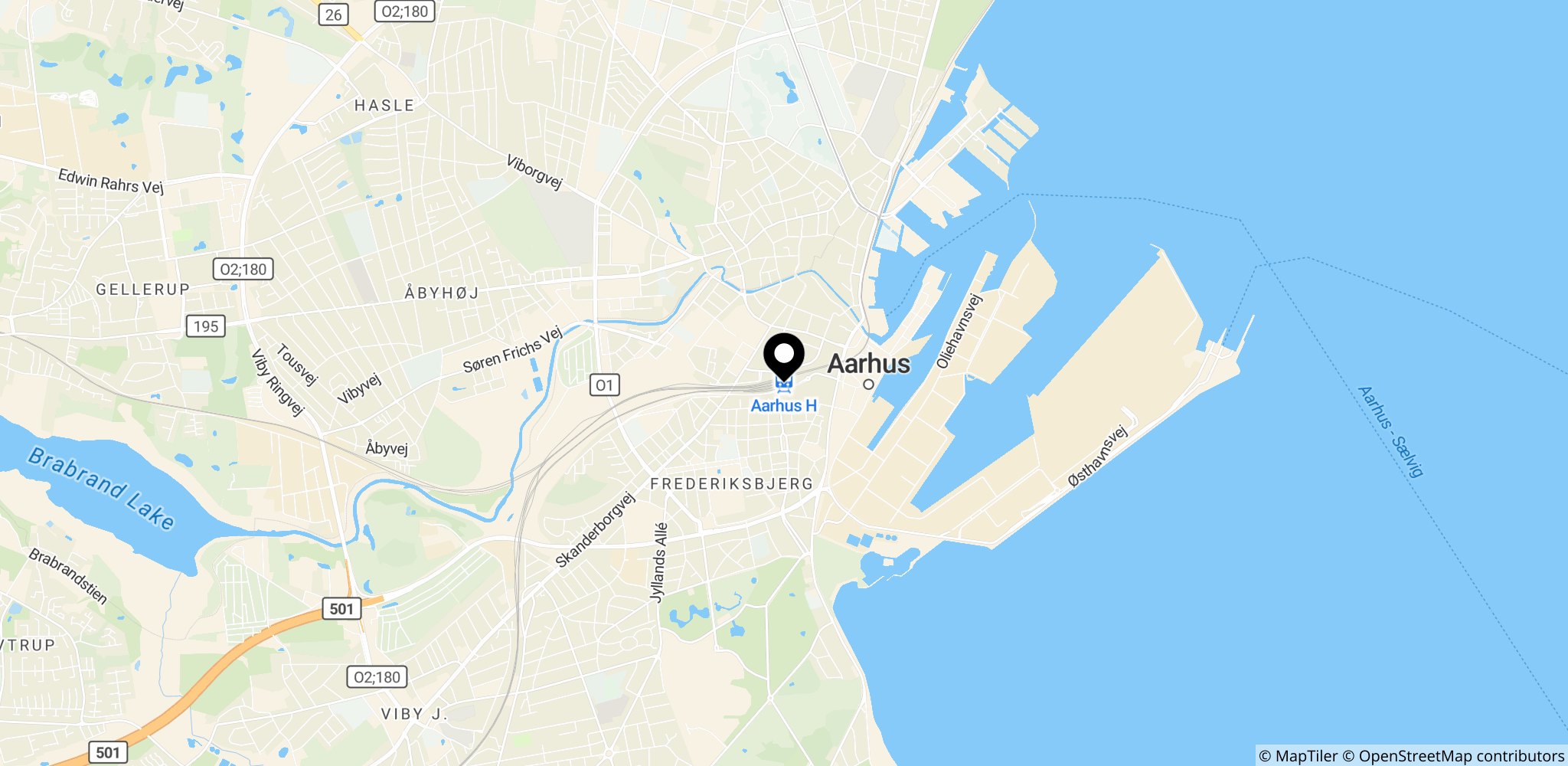 Aarhus Hovedbanegård – centralstationen i Aarhus og indgangsportal for tusindvis af besøgende til fejringen.