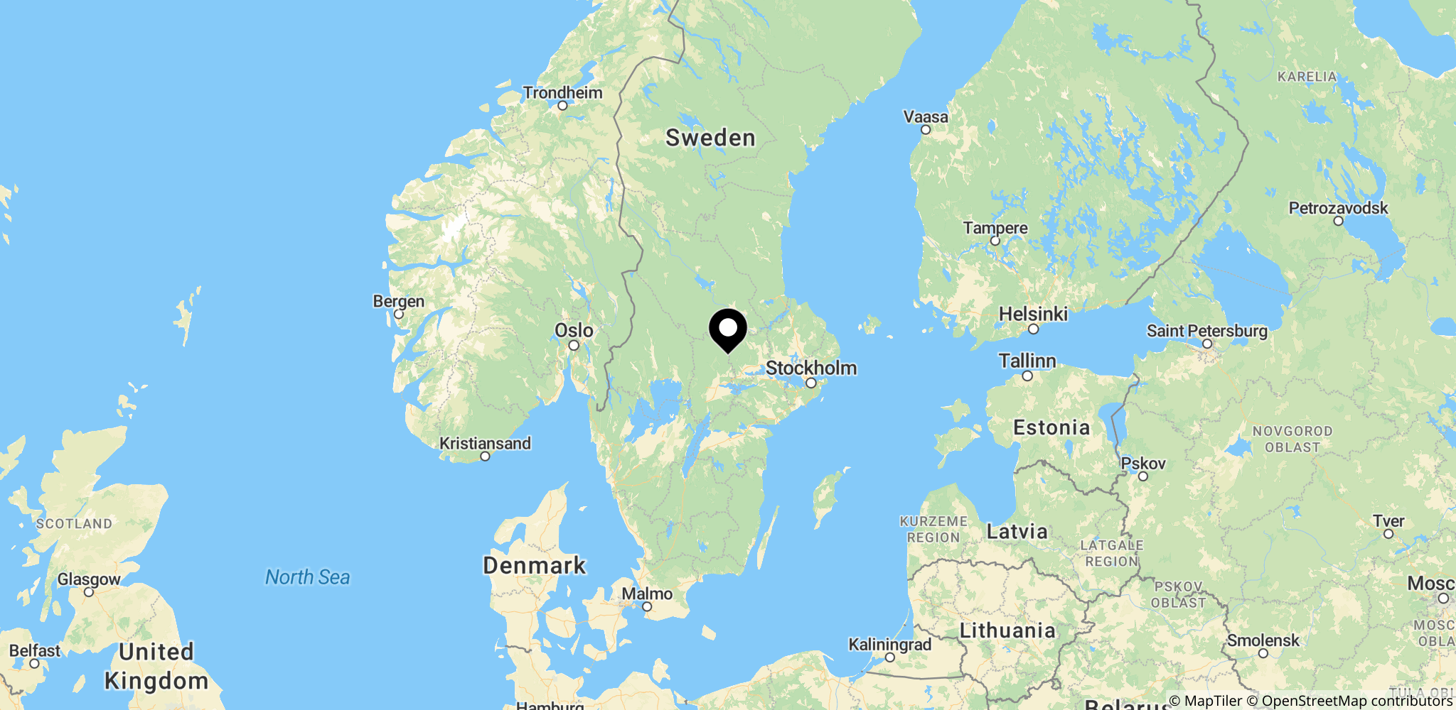 Sverige: kort der viser landet og de cirka 640.000 husstande med adgang til ulovlige IPTV-tjenester og den tilhørende cybersikkerhedsrisiko.