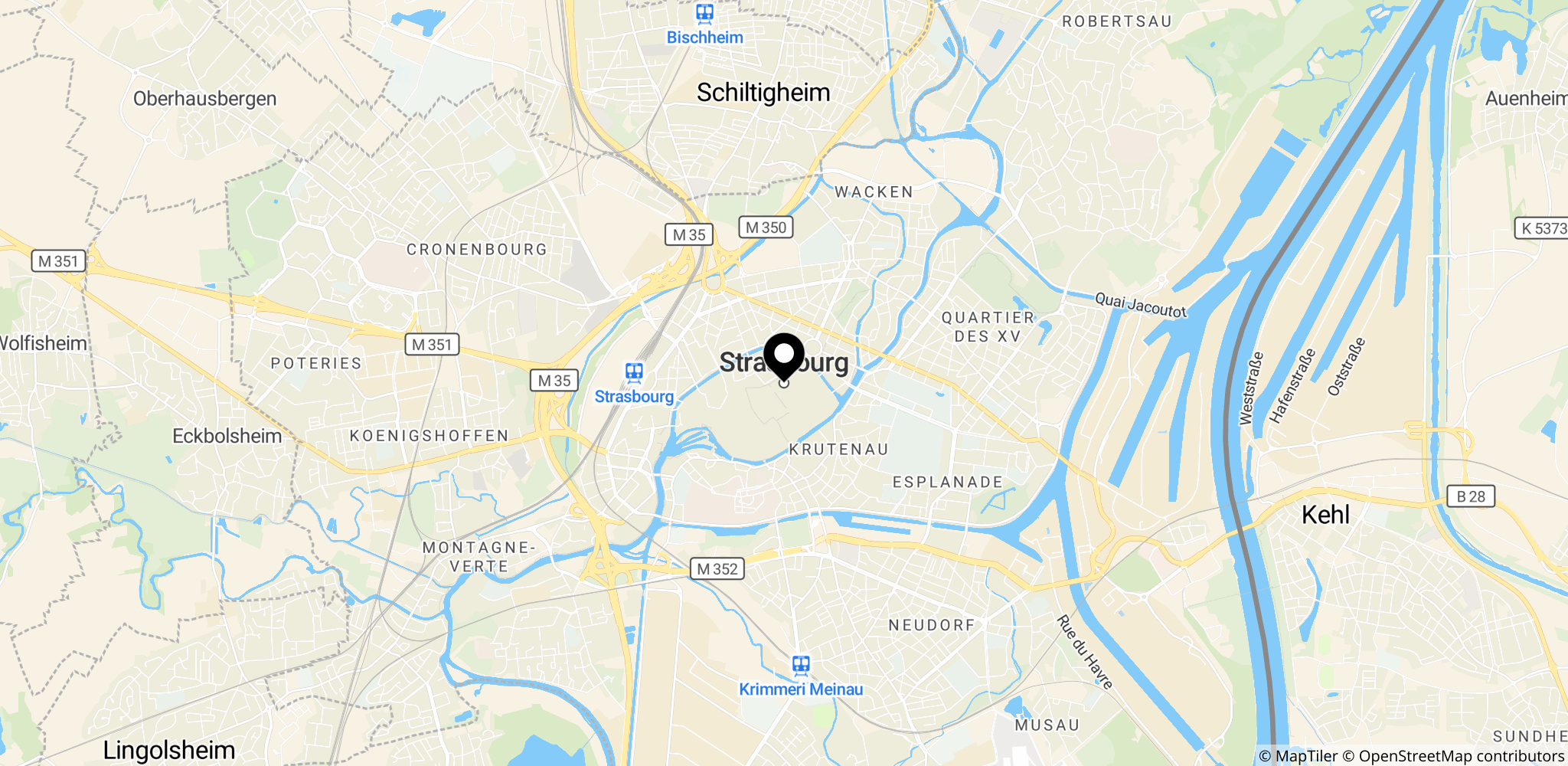 Strasbourg, Frankrig – Den Europæiske Menneskerettighedsdomstol ligger i Strasbourg