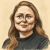 Charlotte Broman Mølbæk karikatur