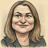 Katrine Daugaard karikatur