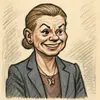 Marlene Harpsøe karikatur
