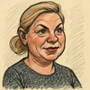 Merete Scheelsbeck karikatur