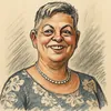 Mette Kierkgaard karikatur