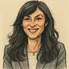 Mette Thiesen karikatur
