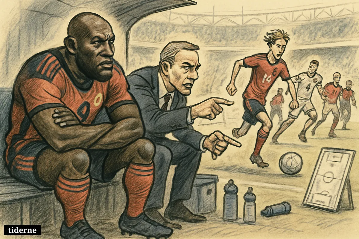 Romelu Lukaku sits frustrated on Belgium’s bench while Charles De Ketelaere leads the attack in a tense World Cup football match.