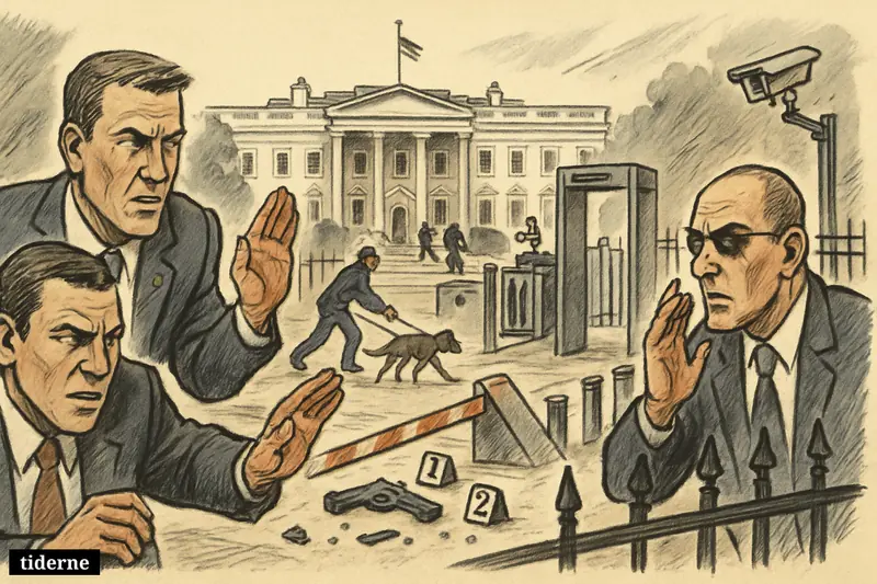 The White House behind tightened security as Secret Service agents respond to a recent shooting near reinforced checkpoints and barriers.