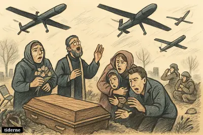 Droneangreb på begravelse viser mønster i Ukraine