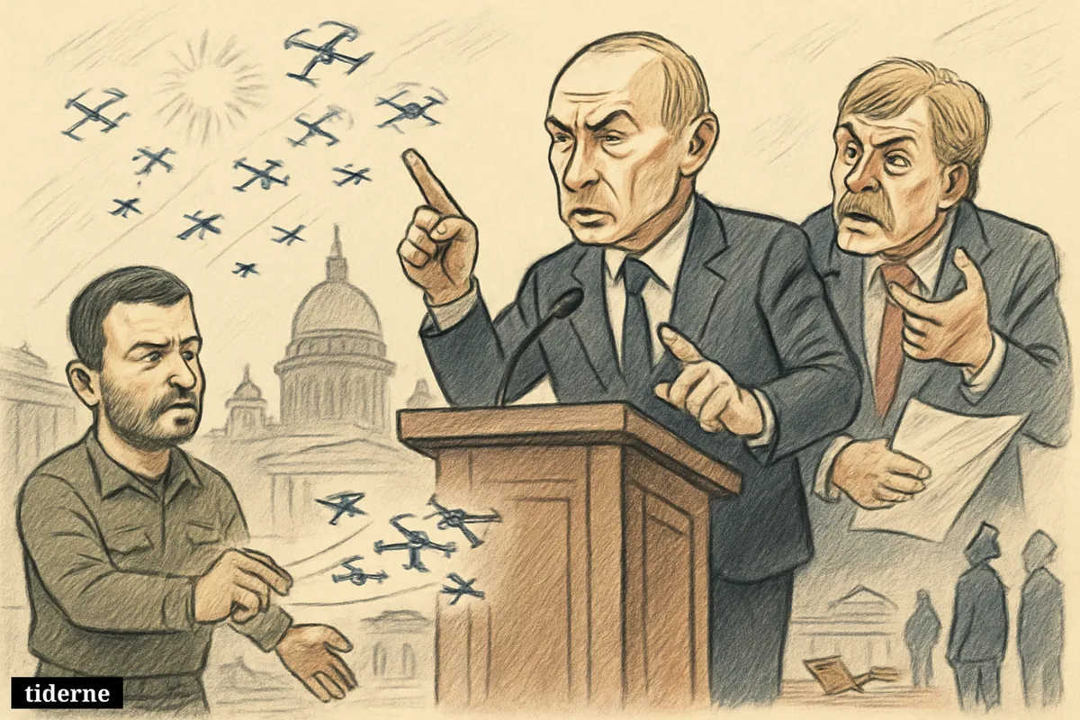 Droner rammer Sankt Petersborg ved Putins forum