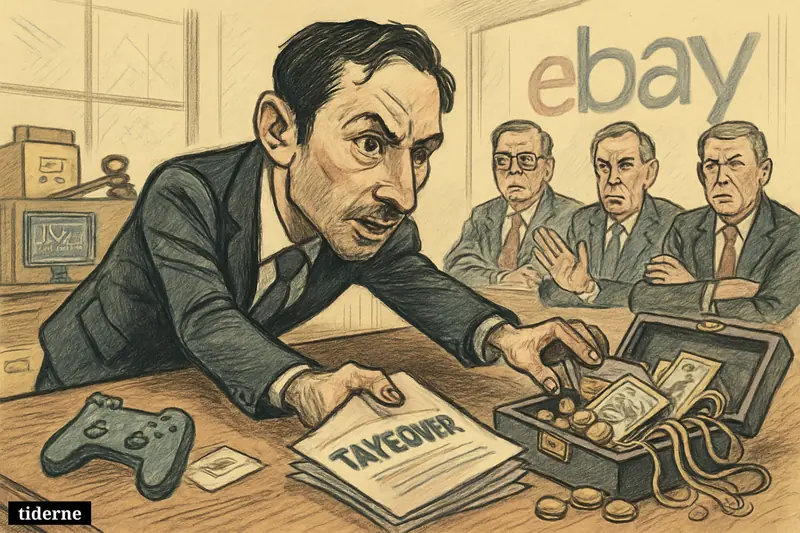 Ryan Cohen pitches a takeover across a boardroom table as stern eBay directors reject his documents and financing plan.