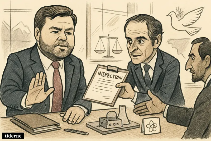 JD Vance and Rafael Grossi meet at a negotiation table in Switzerland as Iranian talks reopen access for nuclear inspectors.