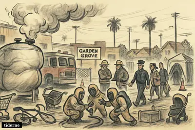 Kemikalielækage tømte område i Californien