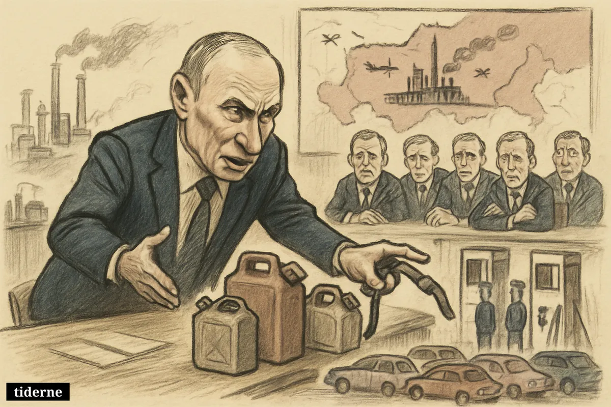 Putin erkender brændstofmangel efter ukrainske angreb