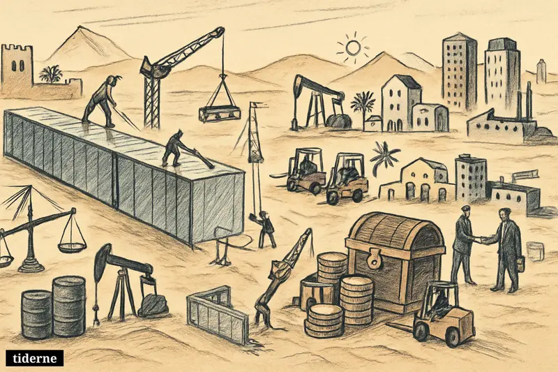 A desert megaproject is being cut back as money shifts from a giant linear city toward tourism, industry, and jobs in Saudi Arabia.
