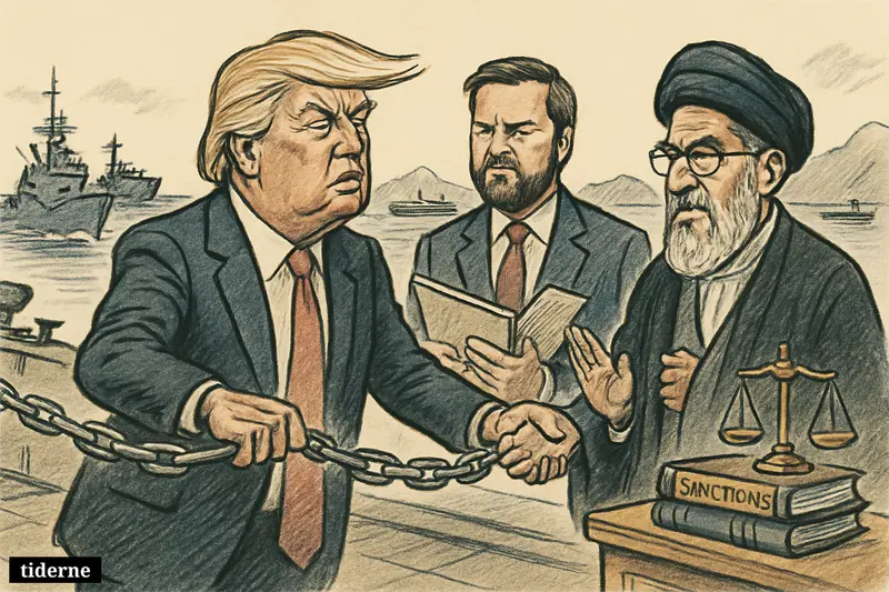 Trump removes a sea blockade barrier as JD Vance and Mojtaba Khamenei cautiously agree beside ships reopening a narrow strait.