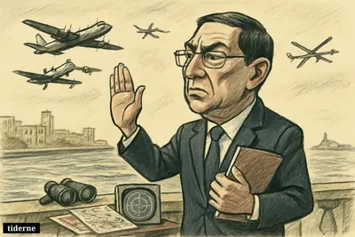 Bruno Rodríguez Parrilla on Havana’s waterfront gestures tensely toward circling surveillance planes and drones near Cuba’s coast.