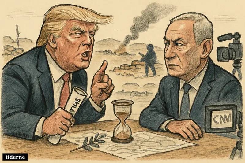 Trump and Netanyahu sit at a tense ceasefire table while a shadowy militia presence looms behind the southern Lebanon border.