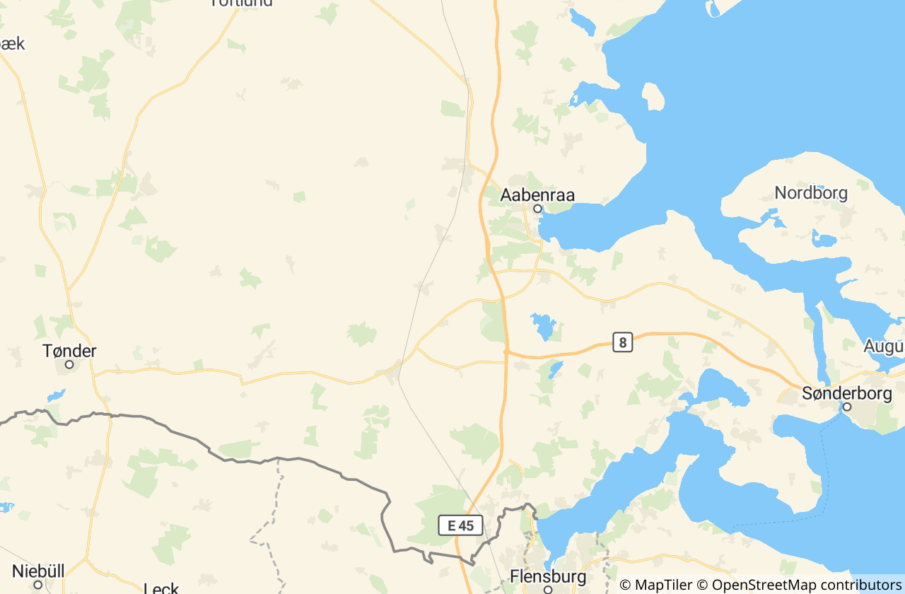 Kort over Aabenraa Kommune