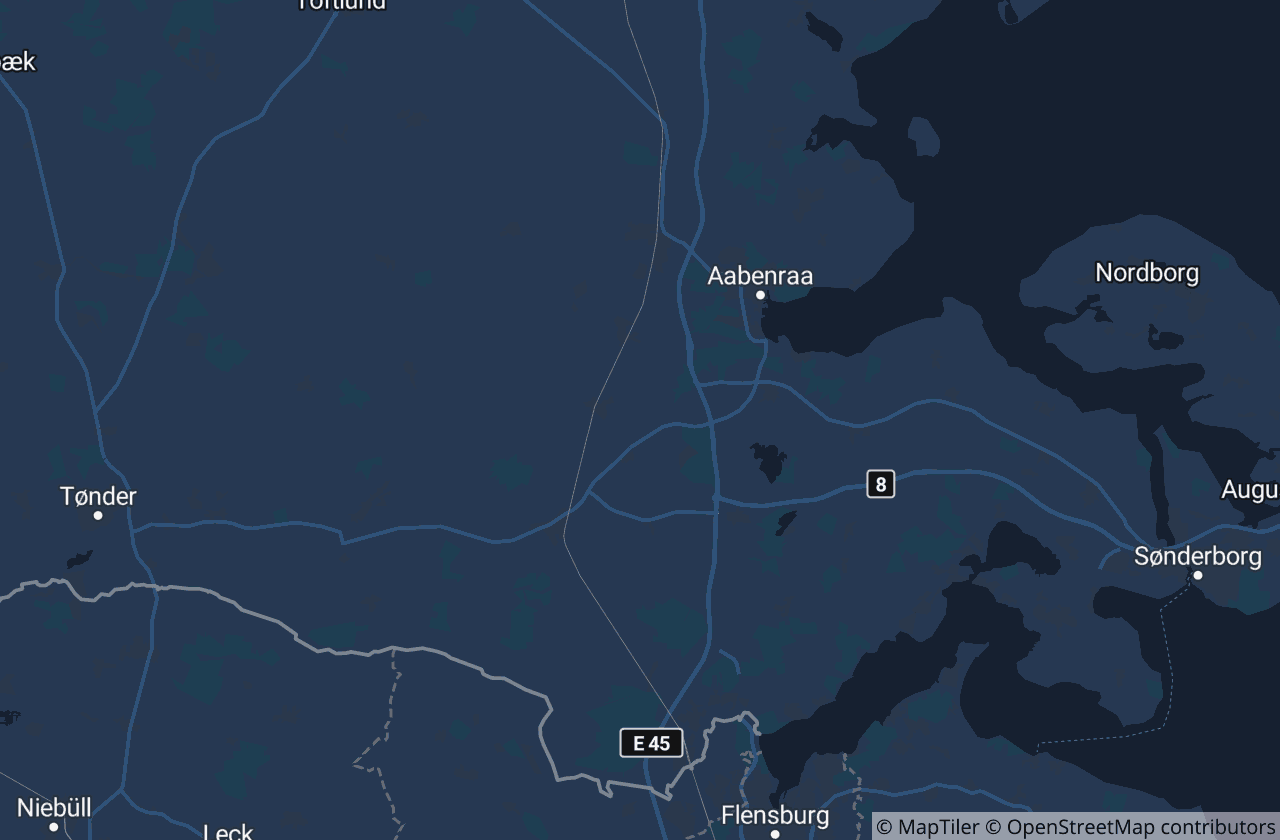 Kort over Aabenraa Kommune