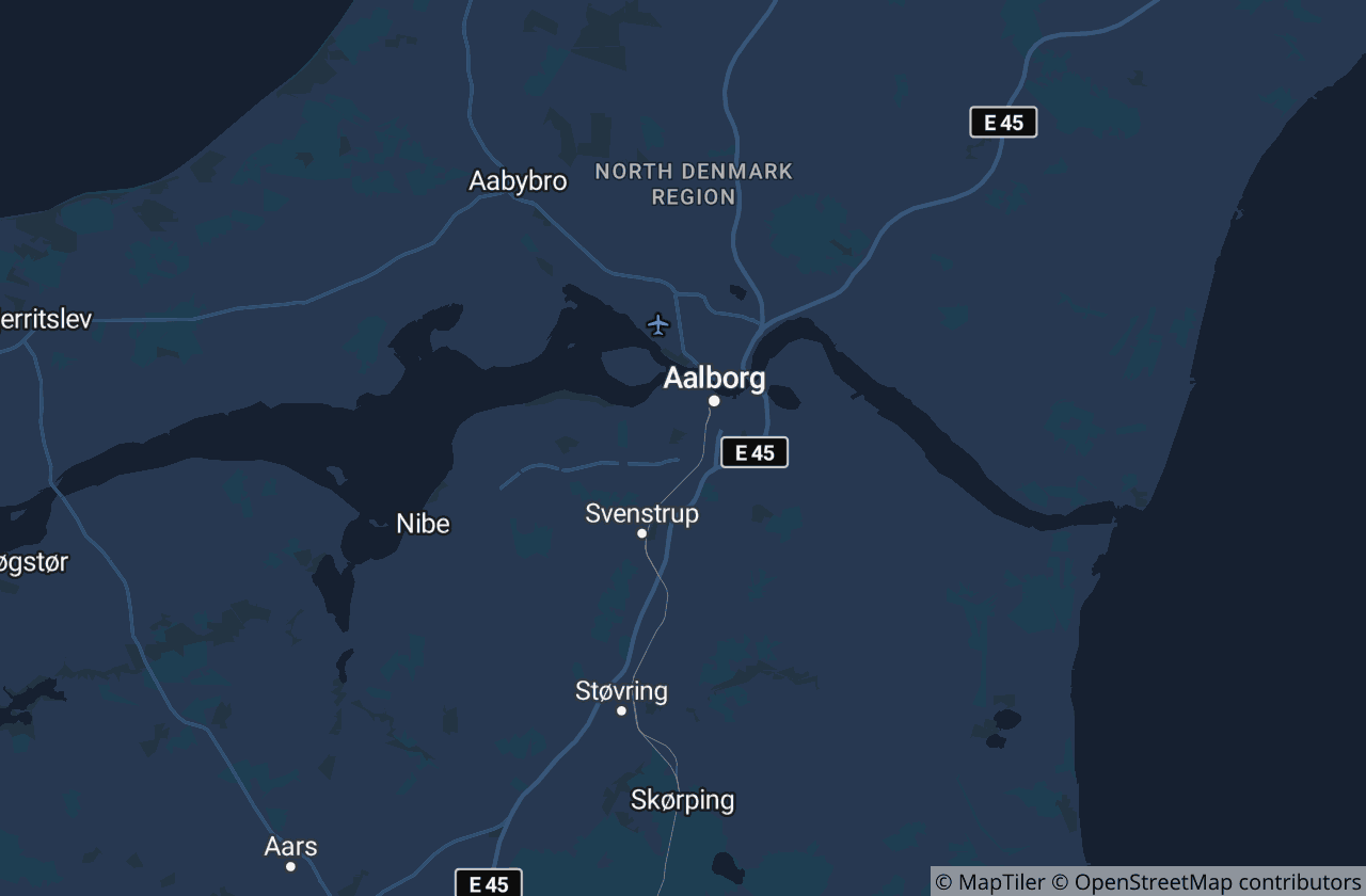 Kort over Aalborg Kommune