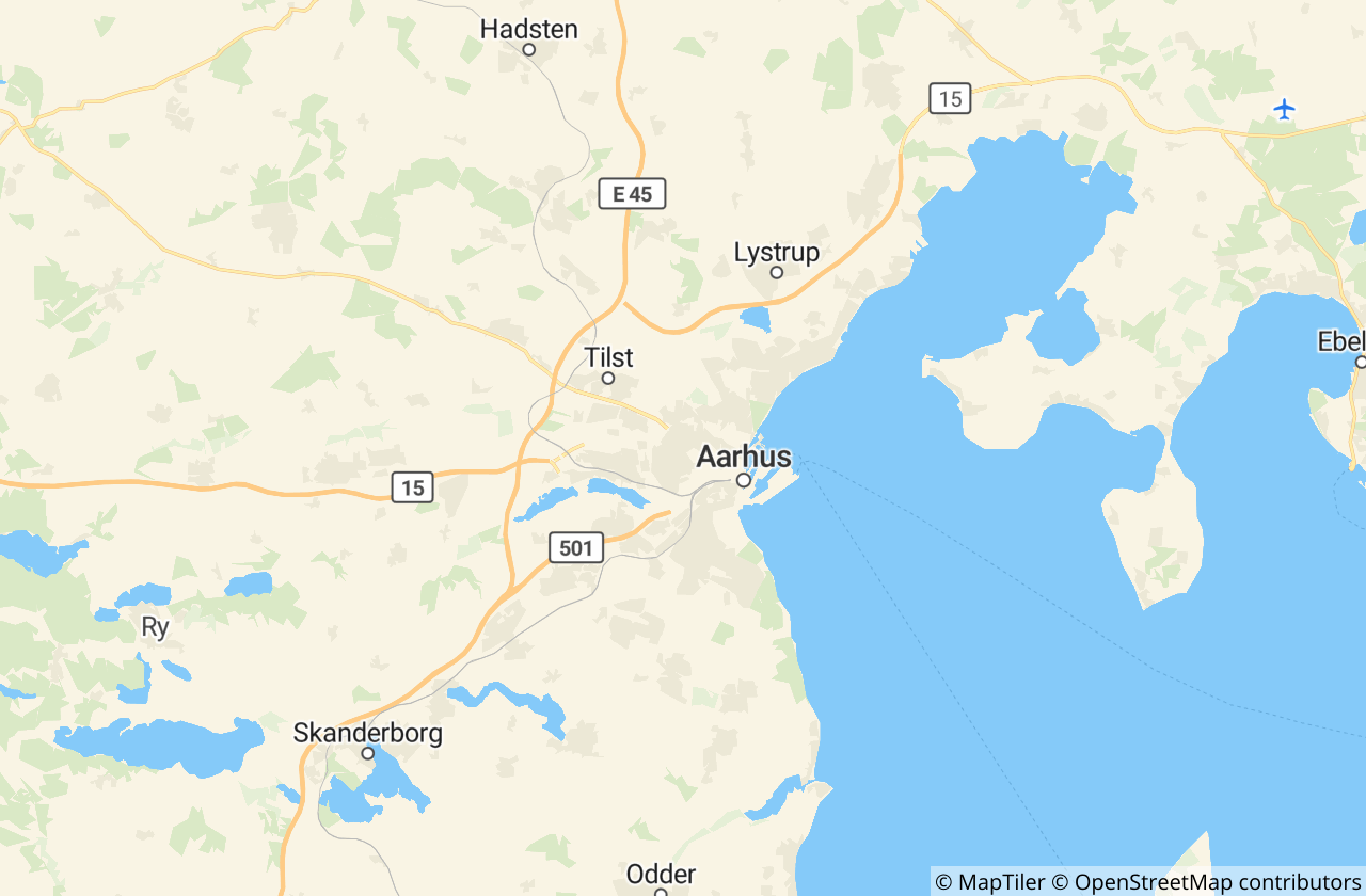Kort over Aarhus Kommune