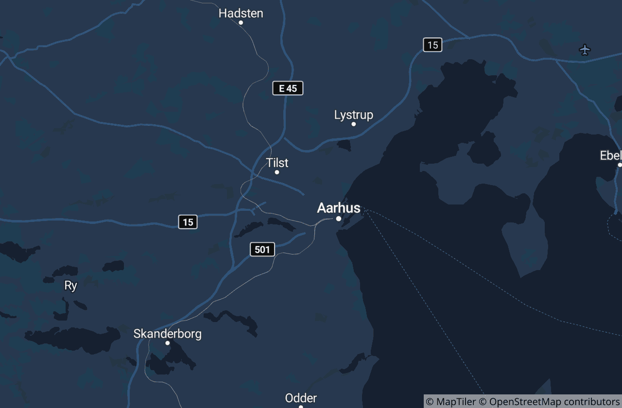 Kort over Aarhus Kommune