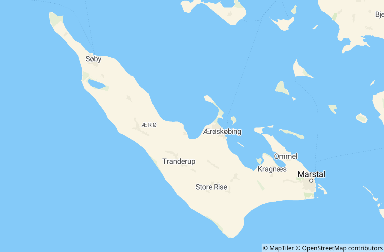 Kort over Ærø Kommune