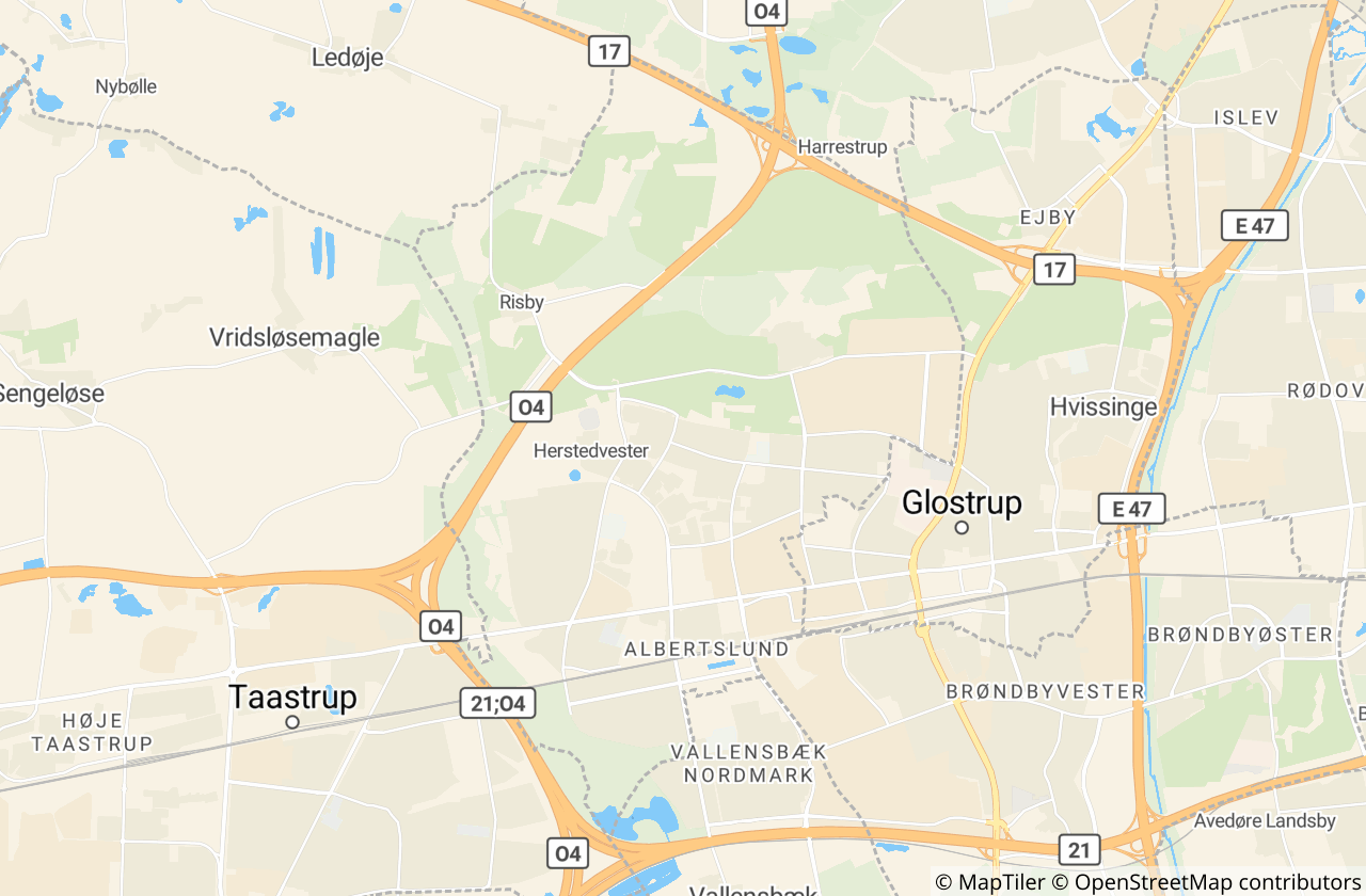 Kort over Albertslund Kommune
