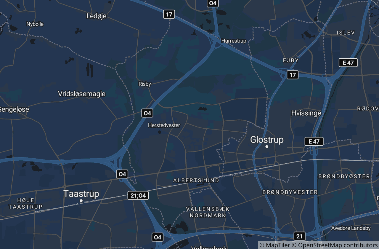 Kort over Albertslund Kommune