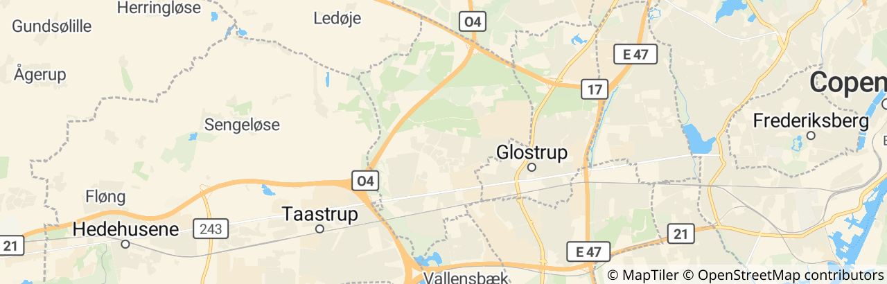Kort over Albertslund Kommune