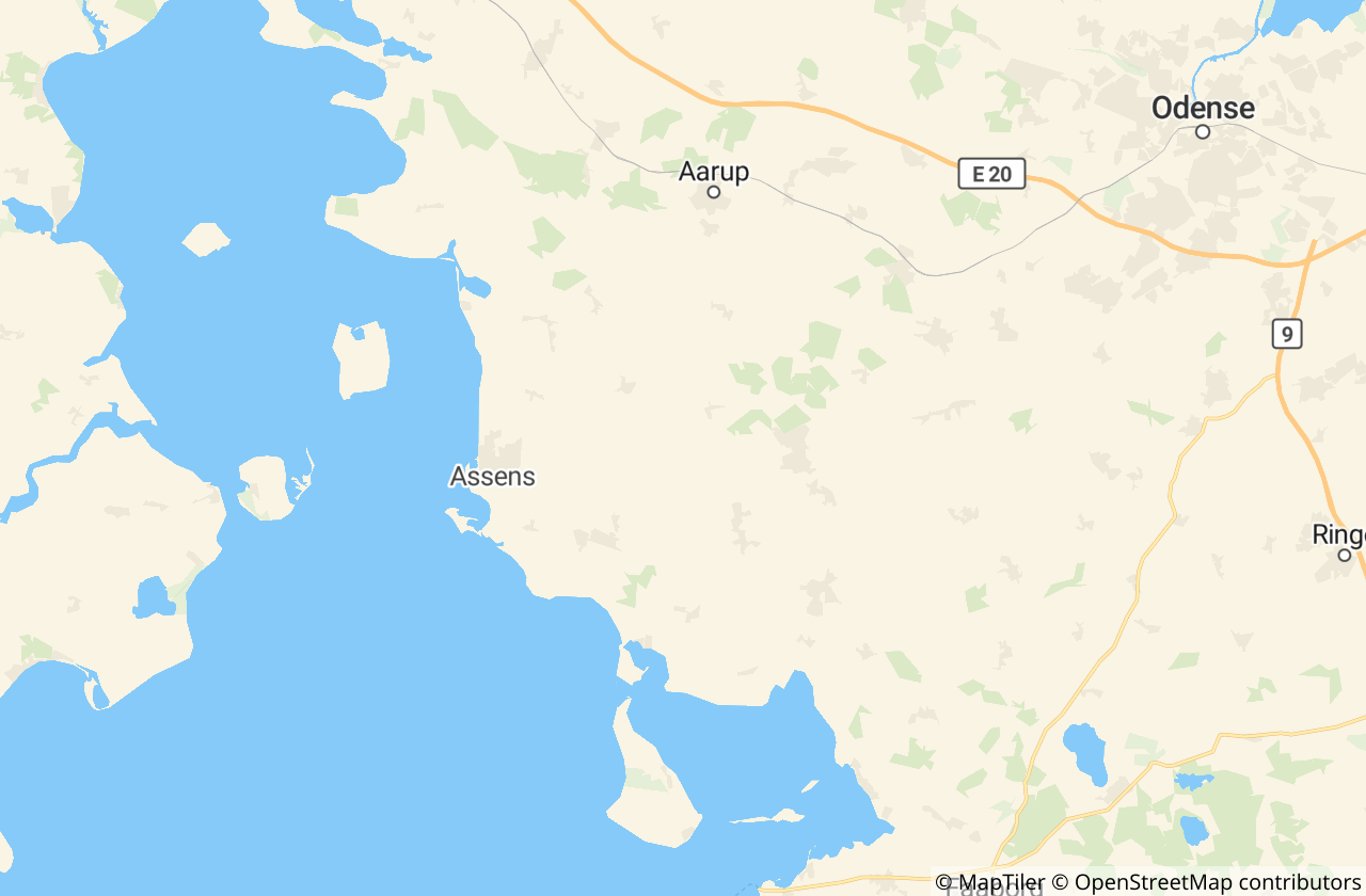 Kort over Assens Kommune