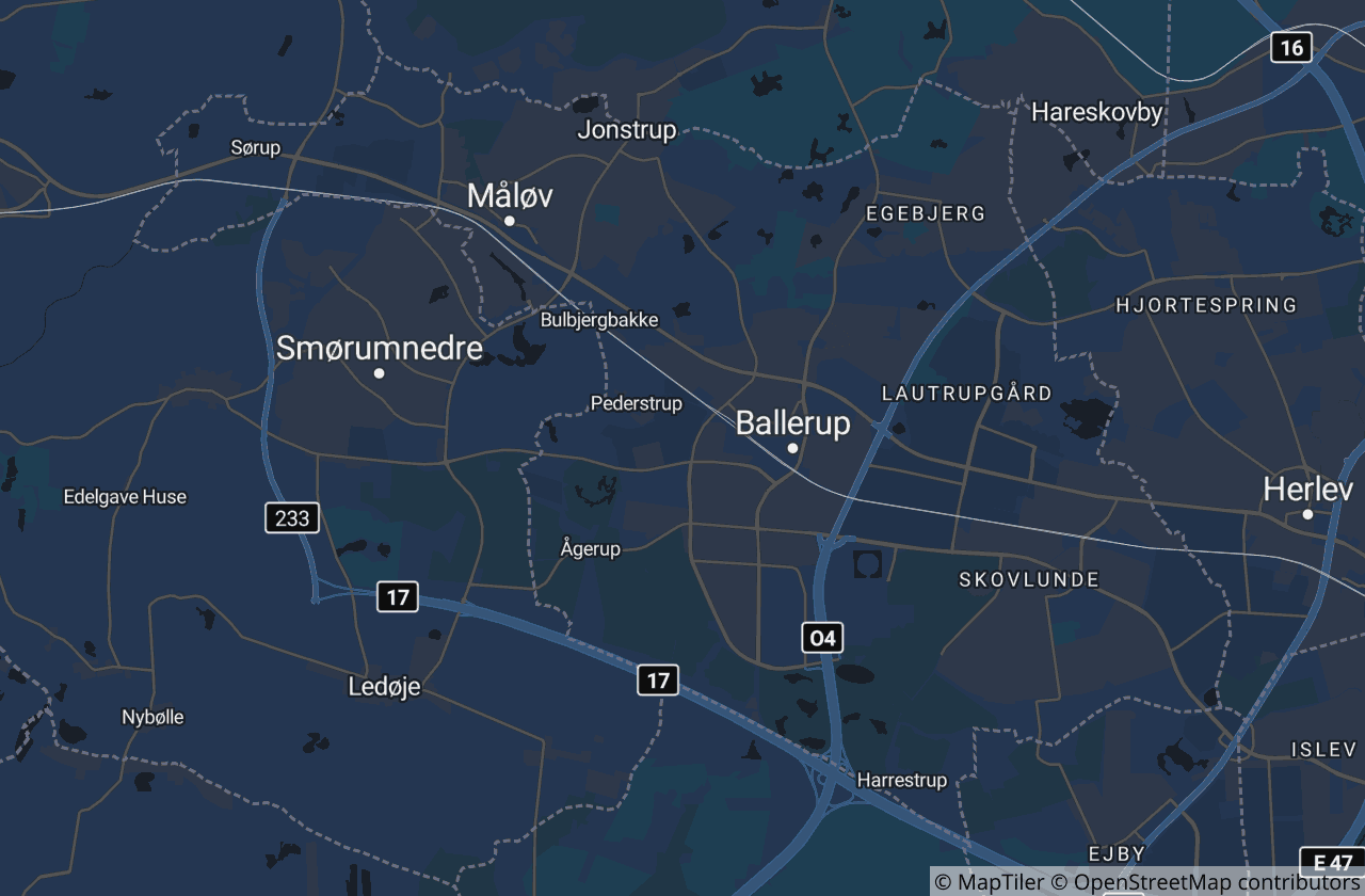 Kort over Ballerup Kommune