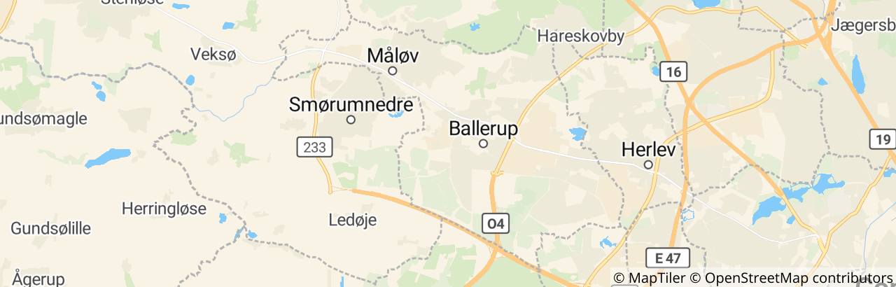 Kort over Ballerup Kommune