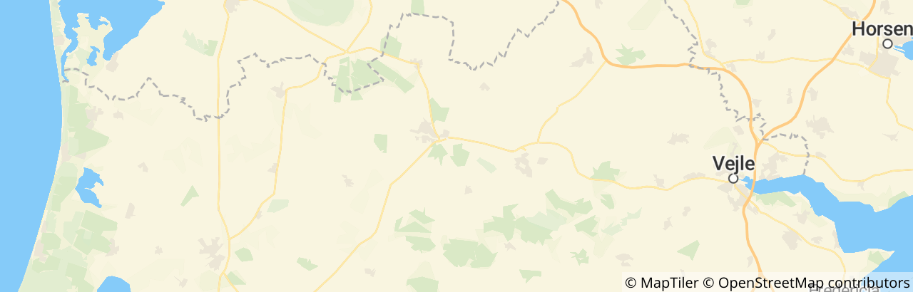 Kort over Billund Kommune