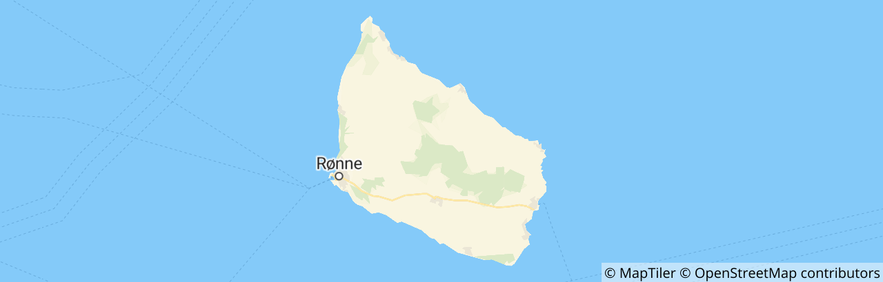 Kort over Bornholm Kommune