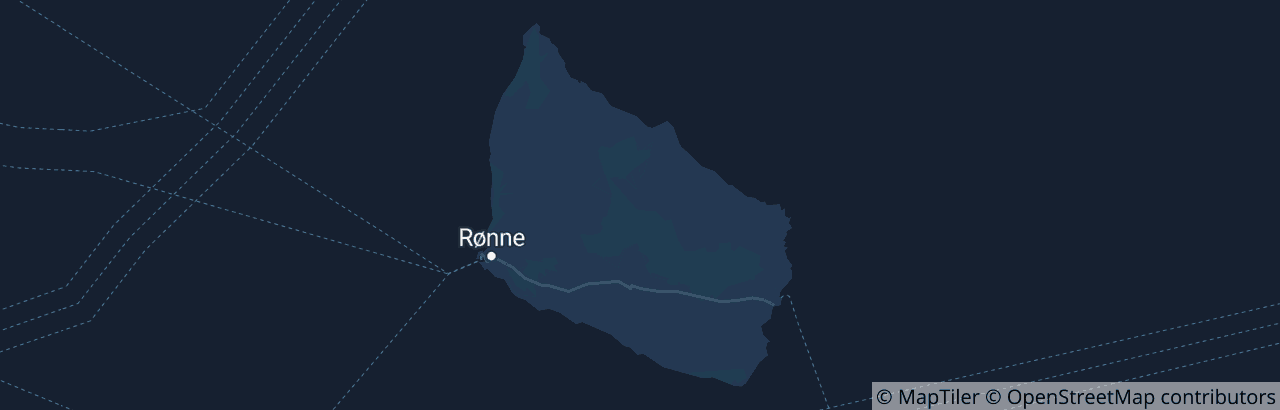 Kort over Bornholm Kommune