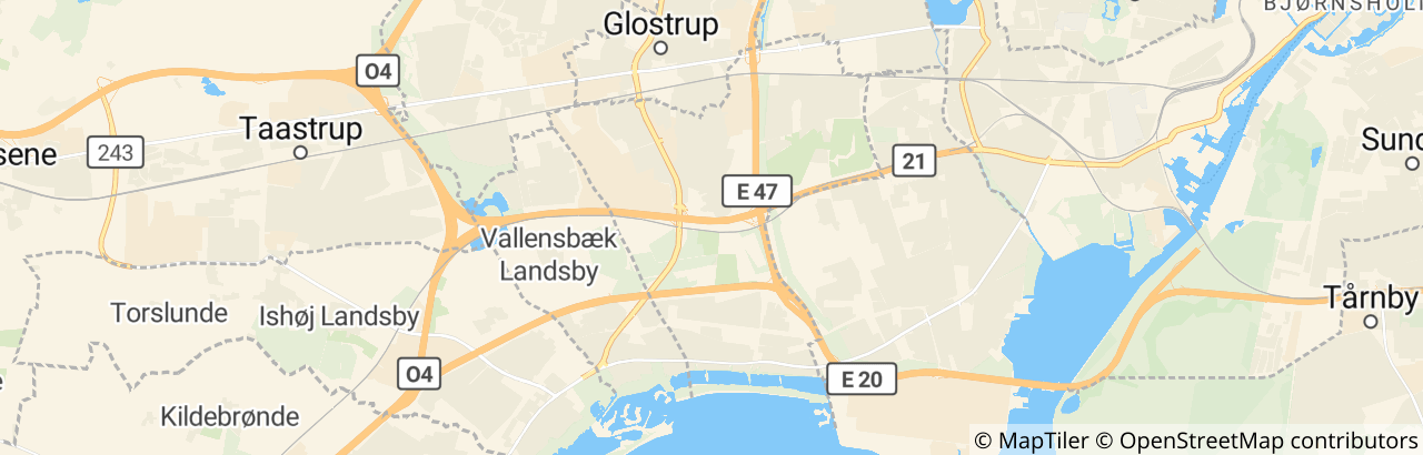 Kort over Brøndby Kommune