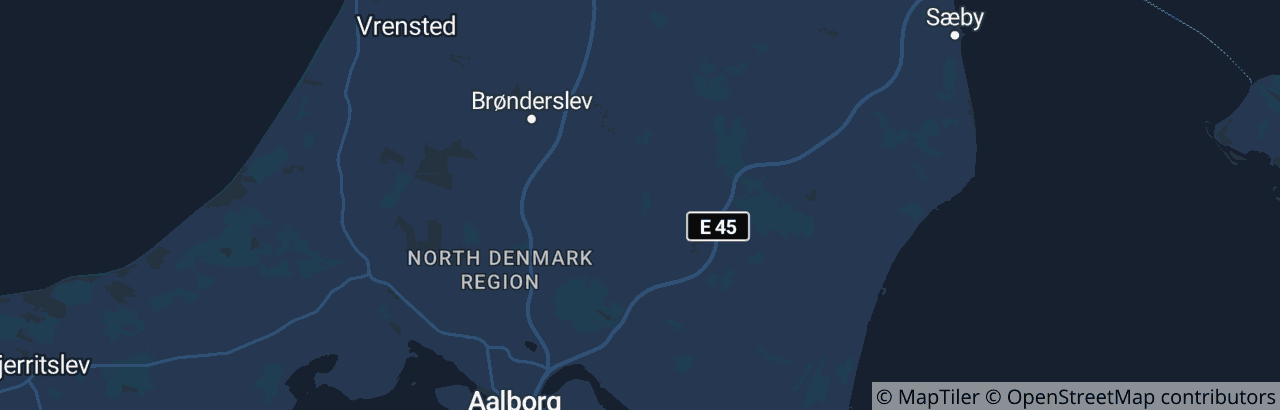 Kort over Brønderslev Kommune
