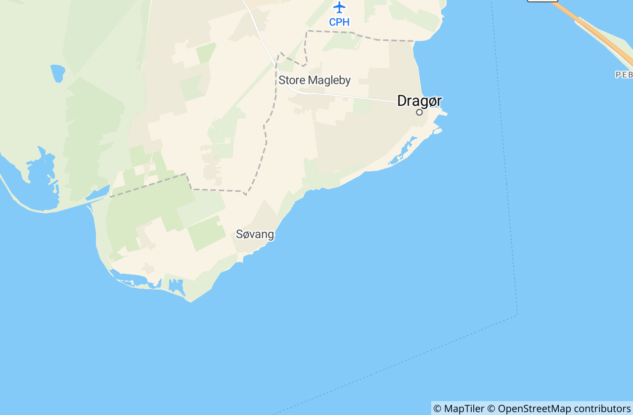Kort over Dragør Kommune