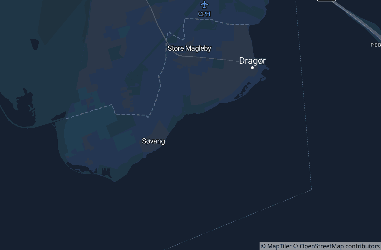 Kort over Dragør Kommune