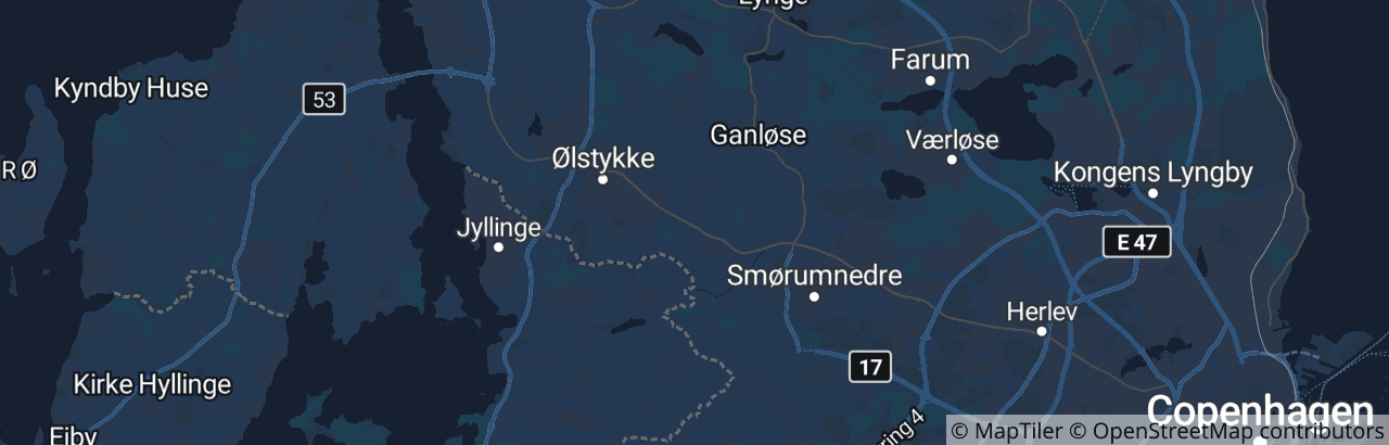 Kort over Egedal Kommune